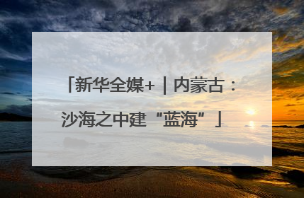 新华全媒+｜内蒙古：沙海之中建“蓝海”