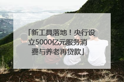 新工具落地！央行设立5000亿元服务消费与养老再贷款