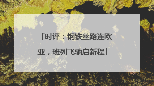 时评：钢铁丝路连欧亚，班列飞驰启新程