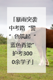 暴雨突袭中考路“警”色筑起“蓝色脊梁”护考3000余学子