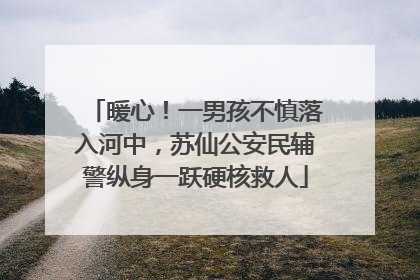 暖心！一男孩不慎落入河中，苏仙公安民辅警纵身一跃硬核救人