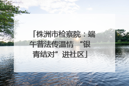 株洲市检察院：端午普法传温情 “银青结对”进社区