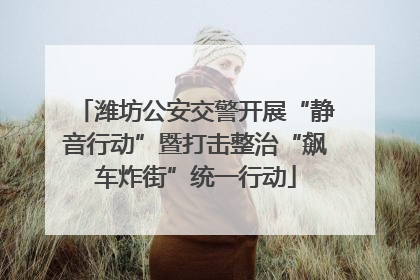 潍坊公安交警开展“静音行动”暨打击整治“飙车炸街”统一行动