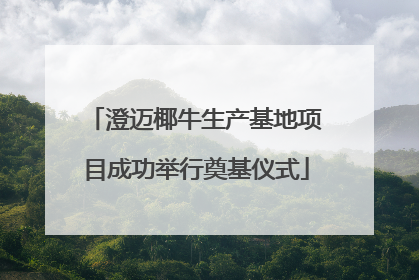 澄迈椰牛生产基地项目成功举行奠基仪式
