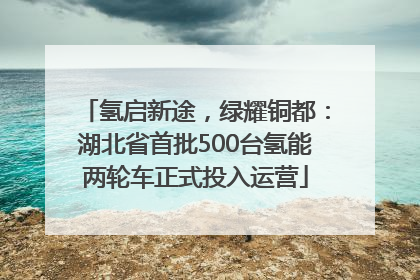 氢启新途，绿耀铜都：湖北省首批500台氢能两轮车正式投入运营