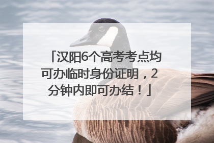 汉阳6个高考考点均可办临时身份证明，2分钟内即可办结！