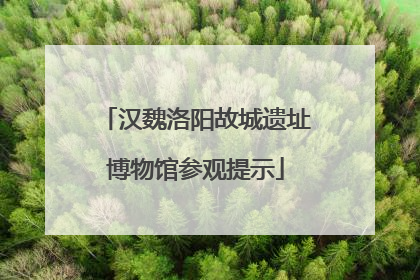 汉魏洛阳故城遗址博物馆参观提示