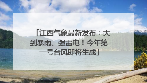江西气象最新发布：大到暴雨、强雷电！今年第一号台风即将生成