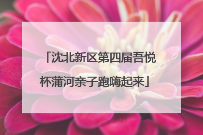 沈北新区第四届吾悦杯蒲河亲子跑嗨起来