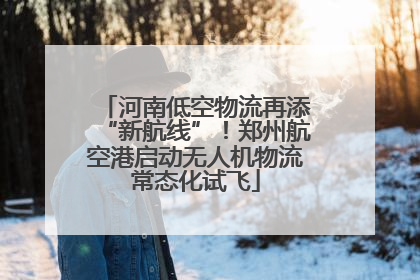 河南低空物流再添“新航线”！郑州航空港启动无人机物流常态化试飞