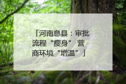 河南息县：审批流程“瘦身” 营商环境“增温”