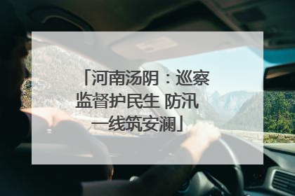 河南汤阴：巡察监督护民生 防汛一线筑安澜