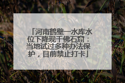 河南鹤壁一水库水位下降现千佛石窟：当地试过多种办法保护，目前禁止打卡