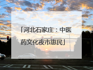 河北石家庄：中医药文化夜市惠民