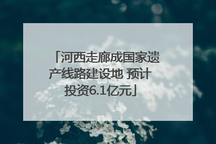 河西走廊成国家遗产线路建设地 预计投资6.1亿元