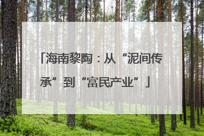 海南黎陶：从“泥间传承”到“富民产业”