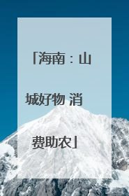 海南：山城好物 消费助农