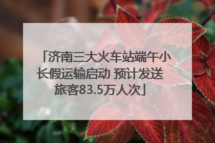 济南三大火车站端午小长假运输启动 预计发送旅客83.5万人次