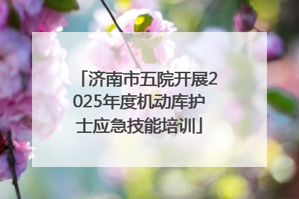 济南市五院开展2025年度机动库护士应急技能培训