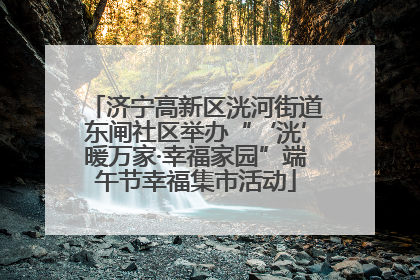 济宁高新区洸河街道东闸社区举办“‘洸’暖万家·幸福家园”端午节幸福集市活动