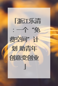 浙江乐清：一个“免费空间”计划 助青年创意变创业