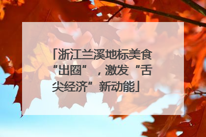 浙江兰溪地标美食“出圈”，激发“舌尖经济”新动能