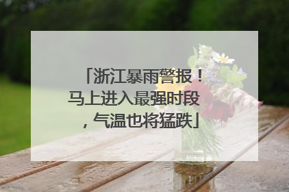 浙江暴雨警报！马上进入最强时段，气温也将猛跌
