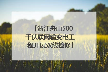 浙江舟山500千伏联网输变电工程开展双线检修