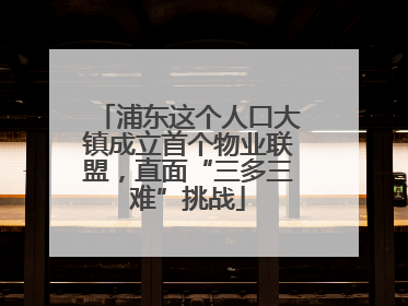 浦东这个人口大镇成立首个物业联盟，直面“三多三难”挑战