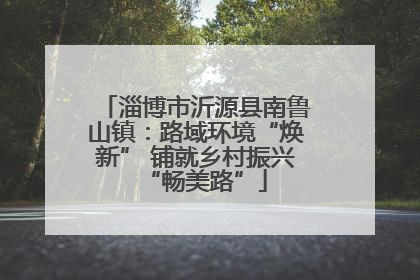 淄博市沂源县南鲁山镇：路域环境“焕新” 铺就乡村振兴“畅美路”
