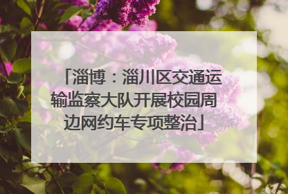 淄博：淄川区交通运输监察大队开展校园周边网约车专项整治