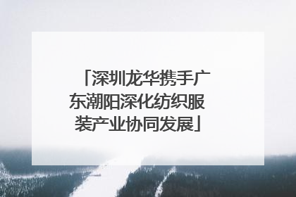 深圳龙华携手广东潮阳深化纺织服装产业协同发展