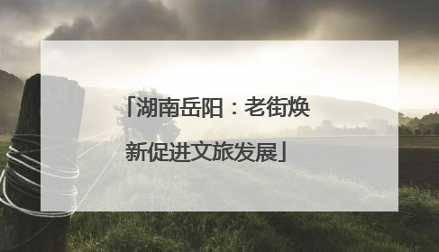 湖南岳阳：老街焕新促进文旅发展