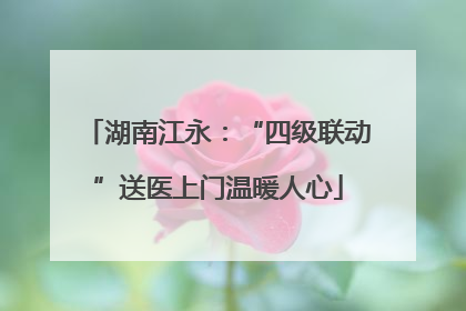 湖南江永：“四级联动”送医上门温暖人心