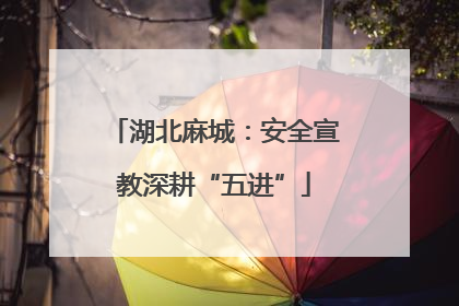 湖北麻城：安全宣教深耕“五进”