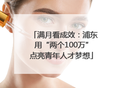 满月看成效：浦东用“两个100万”点亮青年人才梦想