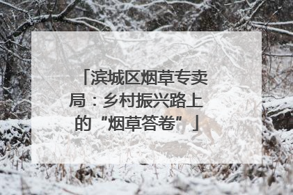 滨城区烟草专卖局：乡村振兴路上的“烟草答卷”