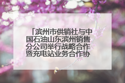 滨州市供销社与中国石油山东滨州销售分公司举行战略合作暨充电站业务合作协议签约仪式