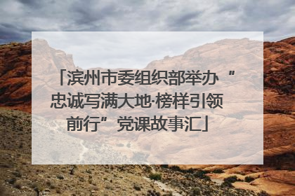 滨州市委组织部举办“忠诚写满大地·榜样引领前行”党课故事汇