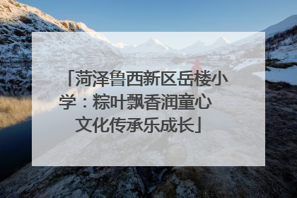 菏泽鲁西新区岳楼小学：粽叶飘香润童心 文化传承乐成长