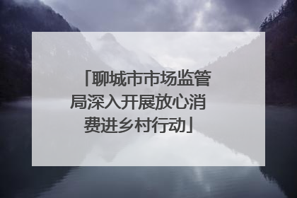 聊城市市场监管局深入开展放心消费进乡村行动