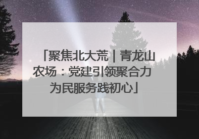 聚焦北大荒｜青龙山农场：党建引领聚合力 为民服务践初心