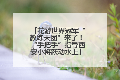 花游世界冠军“教练天团”来了！“手把手”指导西安小将跃动水上