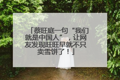 蔡旺庭一句“我们就是中国人”，让网友发现旺旺早就不只卖雪饼了！