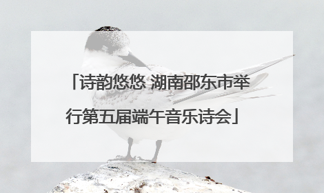 诗韵悠悠 湖南邵东市举行第五届端午音乐诗会