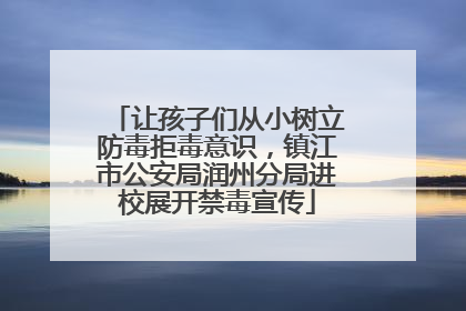 让孩子们从小树立防毒拒毒意识，镇江市公安局润州分局进校展开禁毒宣传