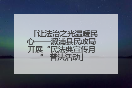 让法治之光温暖民心——溆浦县民政局开展“民法典宣传月” 普法活动