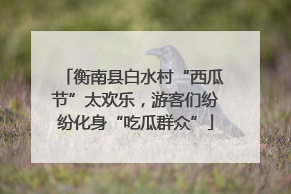 衡南县白水村“西瓜节”太欢乐，游客们纷纷化身“吃瓜群众”