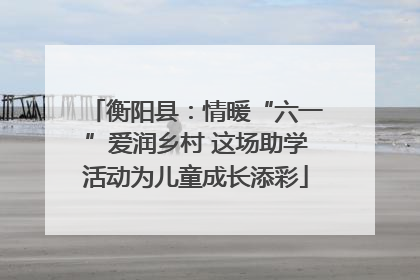 衡阳县：情暖“六一”爱润乡村 这场助学活动为儿童成长添彩