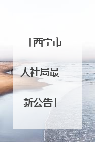 西宁市人社局最新公告